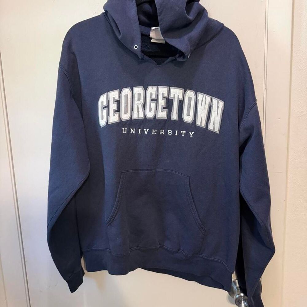 Champion Men's Navy Georgetown Hoodie
